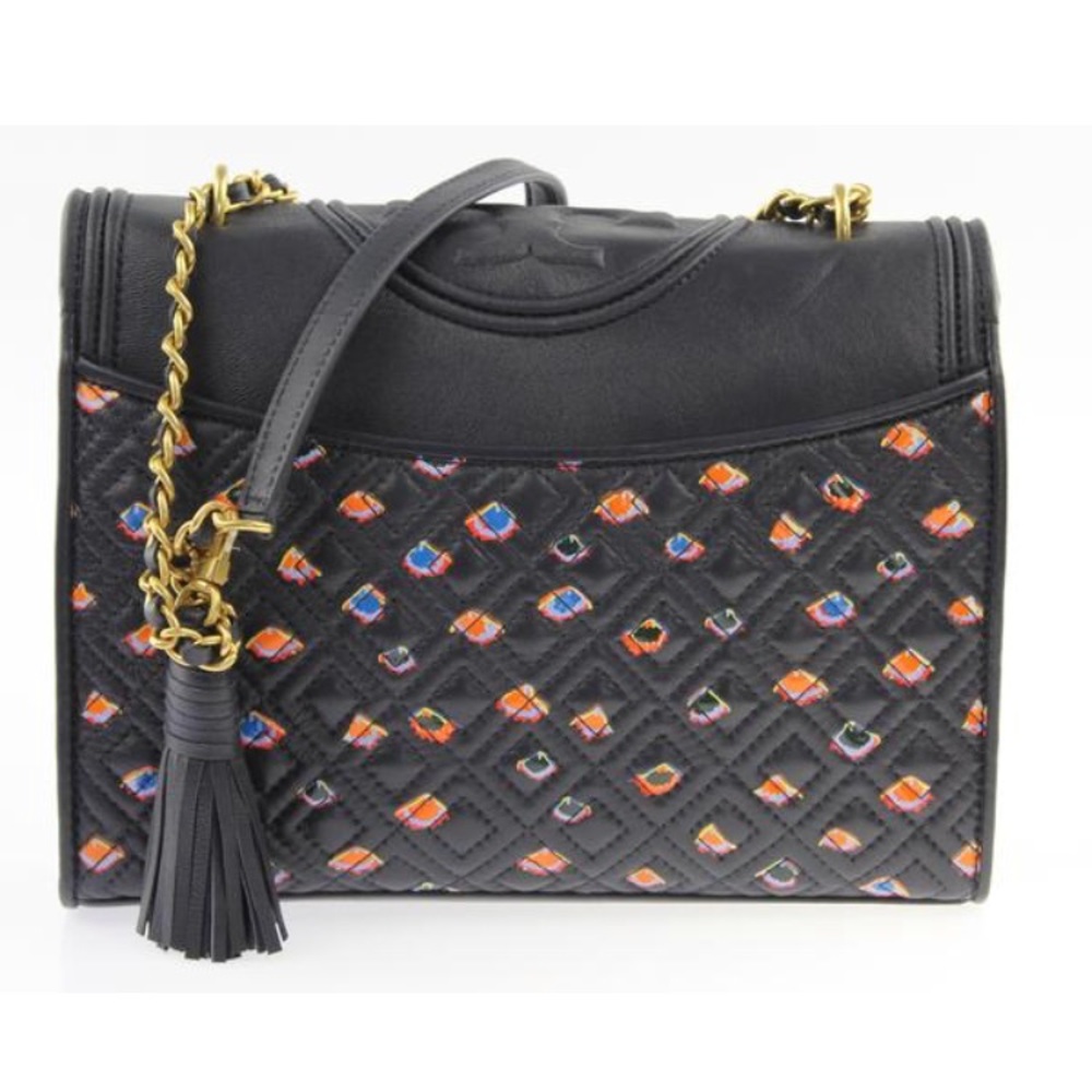 Tory Burch Fleming Printed Navy Leather 🎉🎉Host Pick The Preppy 04/23/202…